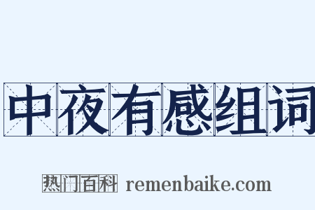 中夜有感组词是什么意思的图片